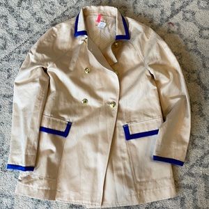 Crewcuts Tan w/blue piping blazer/jacket - size 14
